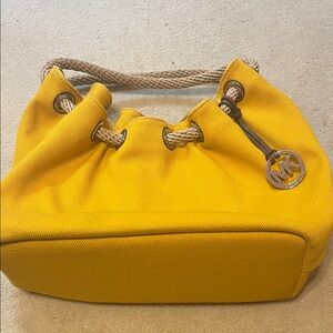 Michael Kors Yellow Shoulder Bag with Rope Handles